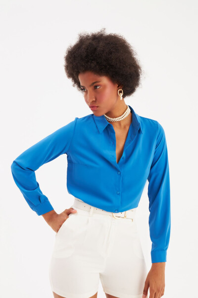 Plain Classic Shirt - Sax Blue - 5