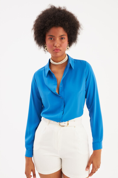 Plain Classic Shirt - Sax Blue - 9