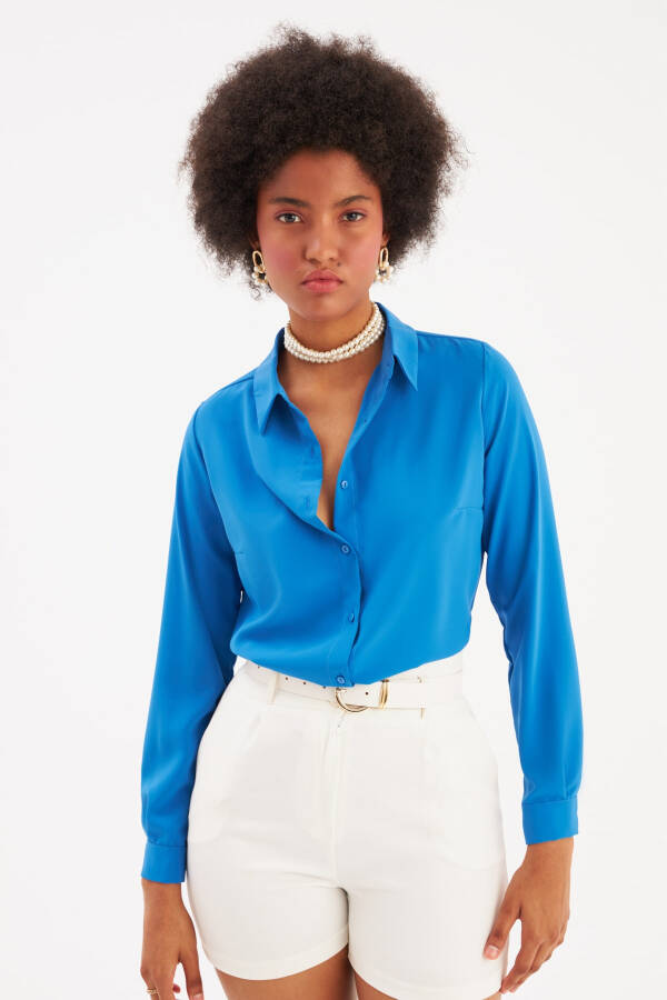 Plain Classic Shirt - Sax Blue - 9