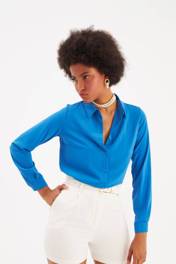 Plain Classic Shirt - Sax Blue - 12