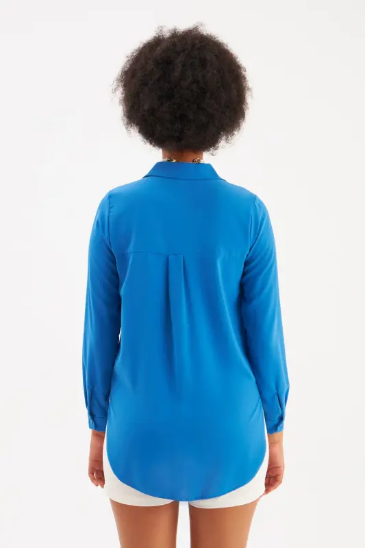 Plain Classic Shirt - Sax Blue - SAX BLUE - 7