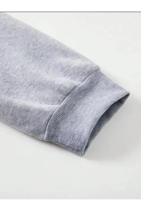 Plain Color Girl/Boy Winter Sweatshirt-Gray - 6