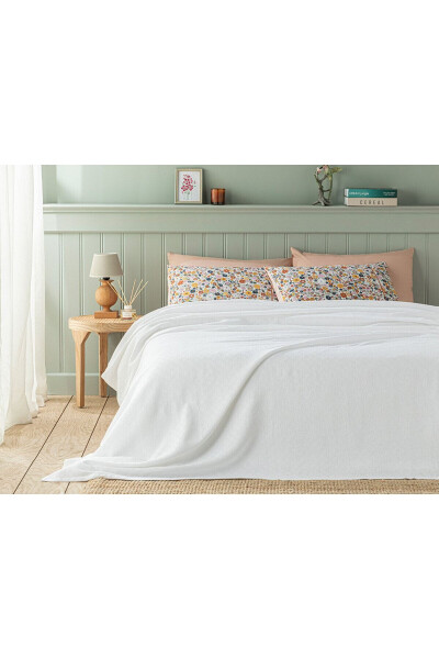 Plain Cotton Single Duvet Cover White - 1