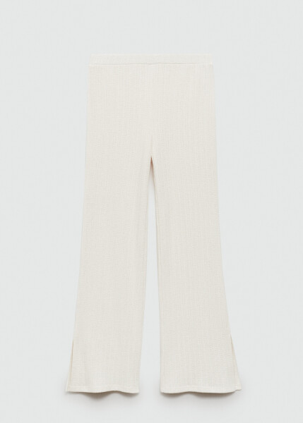 Plain crochet pants - Ecru - 1