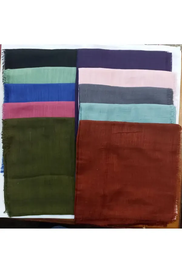 Plain Flame Distribution Hajj Umrah Gift Dowry Cotton Scarf Yazma 100x100 (Price of 10 Pieces) - 1