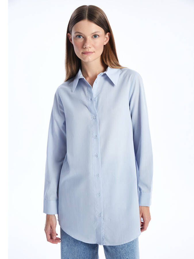 Plain Long Sleeve Women's Shirt Tunic - 9