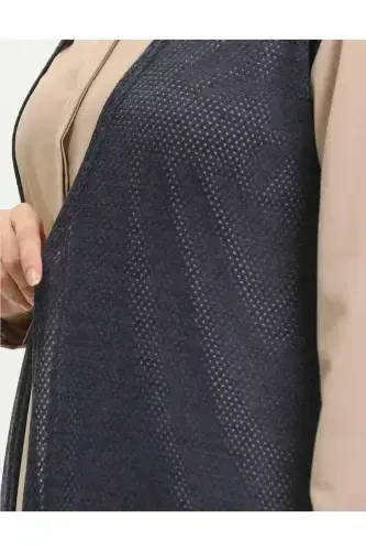 Plain Long Spring Summer Soft Vest, Breathable Light Vest, Plus Size Vest, Mom Vest-Navy Blue - 3