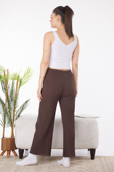 Plain Medium Women's Brown Sweatpants - 25855 - 8