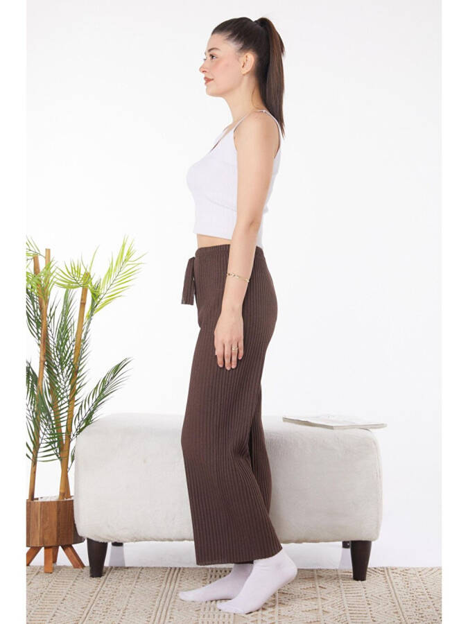 Plain Medium Women's Brown Sweatpants - 25855 - 3