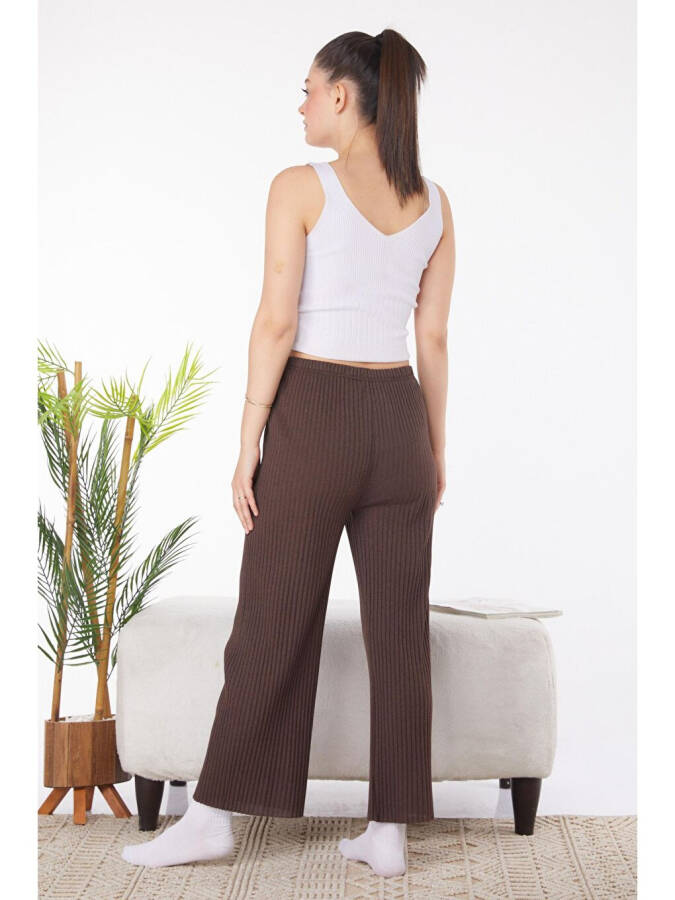 Plain Medium Women's Brown Sweatpants - 25855 - 4