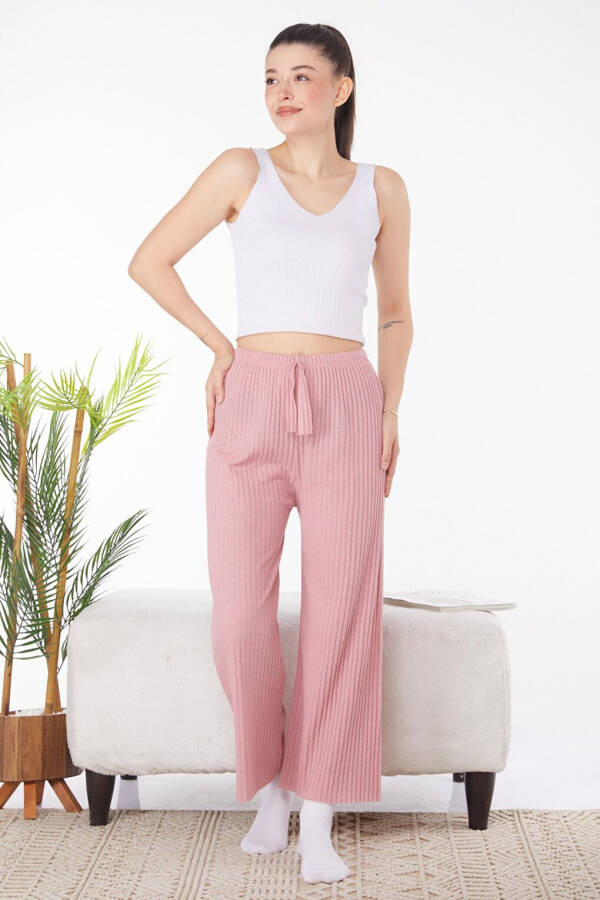 Plain Medium Women's Pink Sweatpants - 25855 - 5