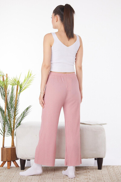 Plain Medium Women's Pink Sweatpants - 25855 - 8