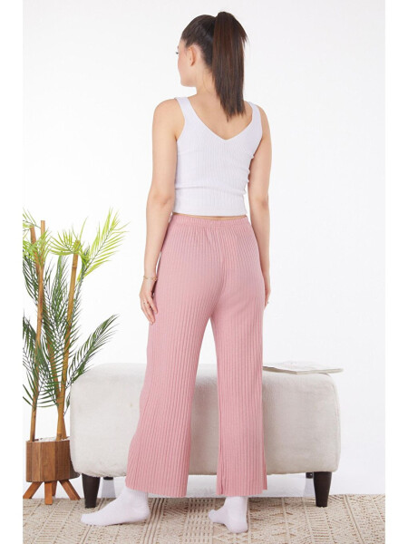 Plain Medium Women's Pink Sweatpants - 25855 - 4