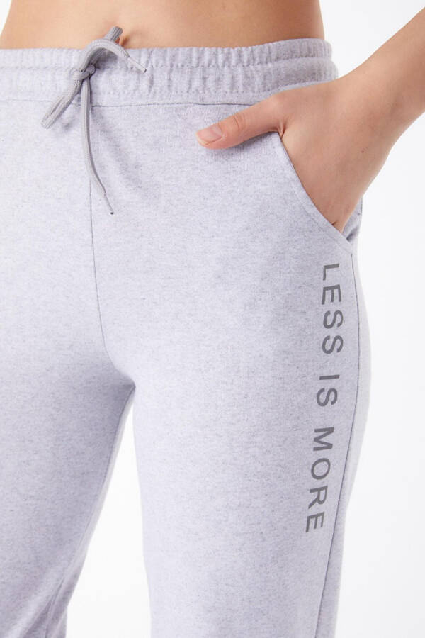 Plain Mid-Rise Women's Grey Sweatpants - 25327 - 18