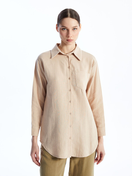 Plain Muslin Women's Shirt Tunic - 8