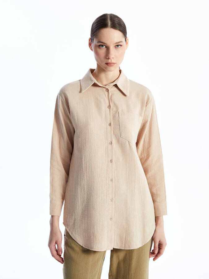 Plain Muslin Women's Shirt Tunic - 15