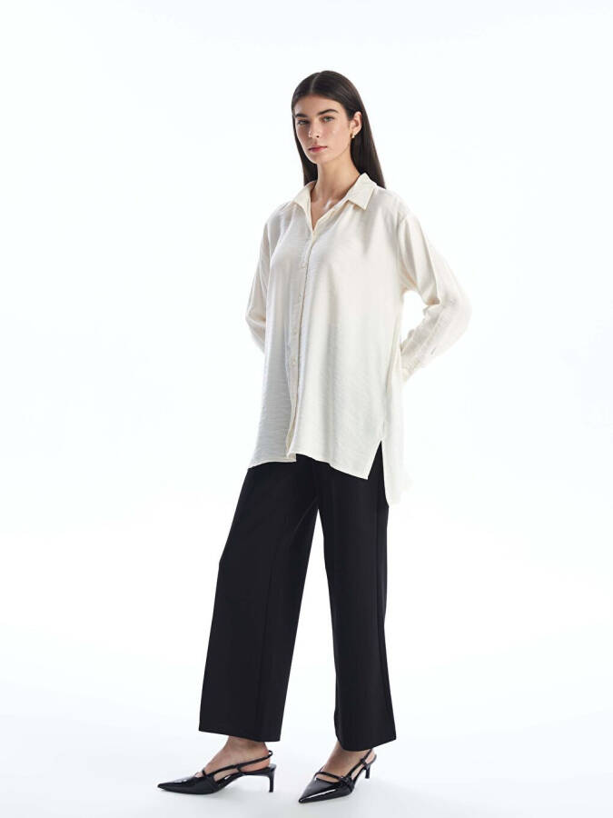 Plain Oversized Women's Shirt Tunic - 3