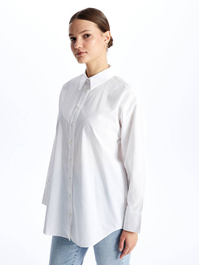 Plain Poplin Women's Shirt Tunic - 9