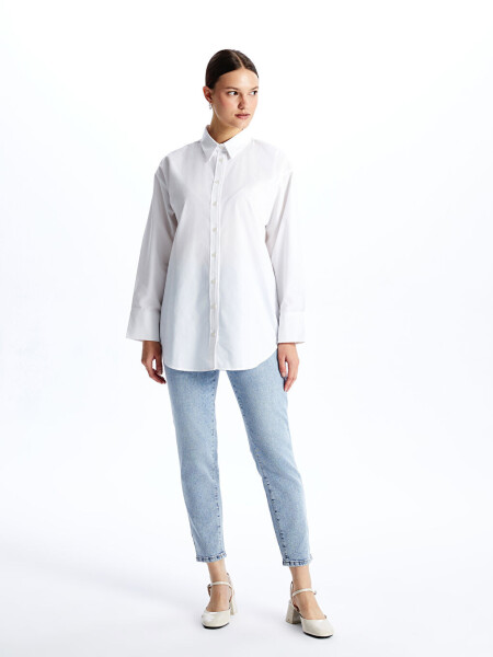 Plain Poplin Women's Shirt Tunic - 10