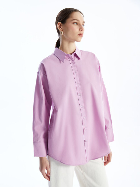 Plain Poplin Women's Shirt Tunic - 8