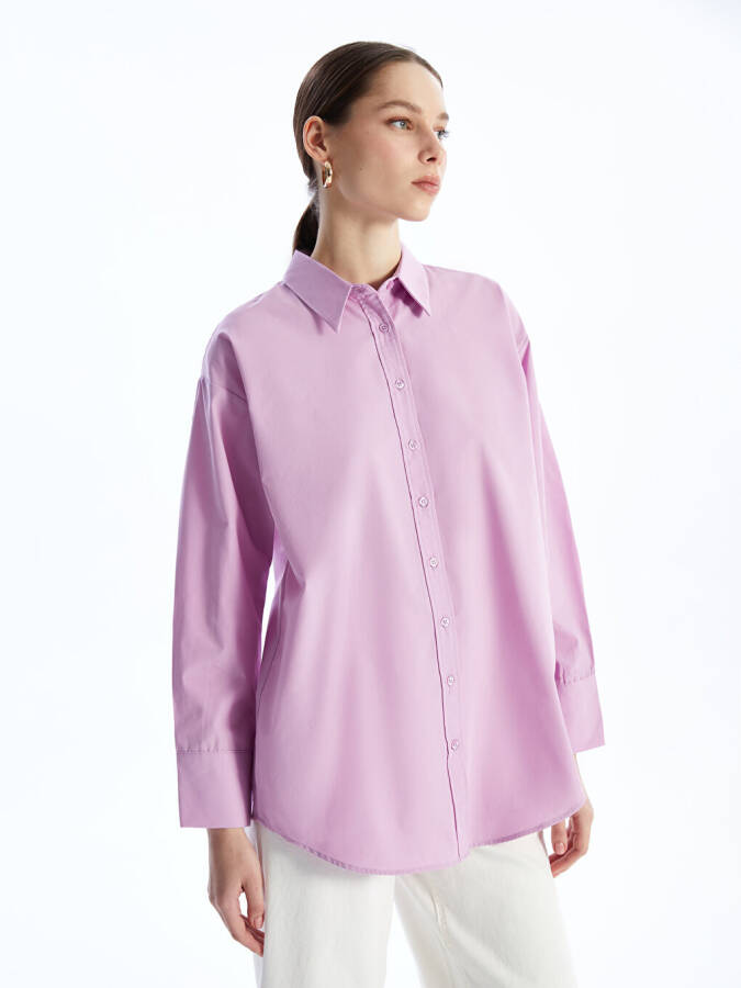 Plain Poplin Women's Shirt Tunic - 15