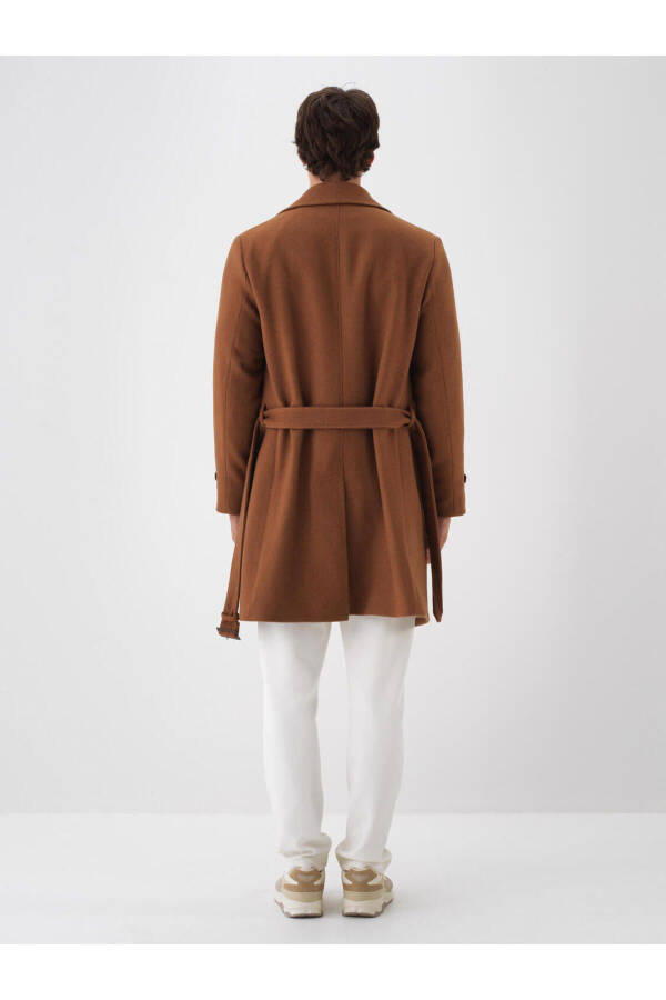 Plain wool coat - 5