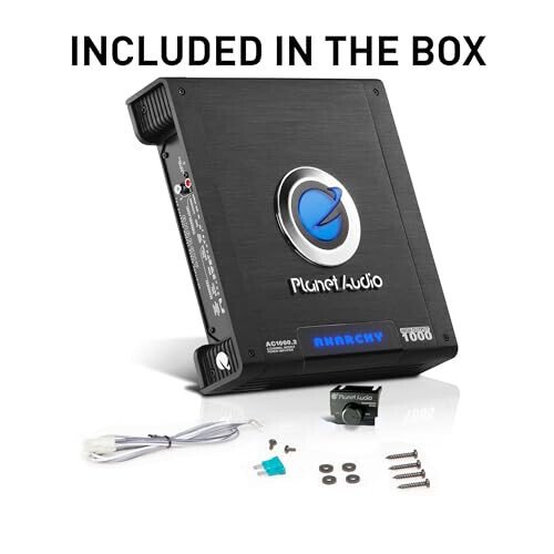 Planet Audio AC1000.2 2 Channel Car Amplifier - 1000 Watts, Full Range, Class A/B, 2-4 OModazone Stable, Mosfet Power Supply, Bridgeable - 5
