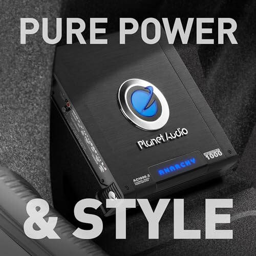 Planet Audio AC1000.2 Anarchy Series 2 Channel Class A/B Car Amplifier - 1000 High Output, 2-4 OModazone, High/Low Level Inputs, High/Low Pass Filter, Full Range, Bridgeable, Hook Up to Subwoofer for Bass - 2