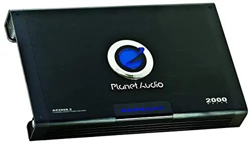 Planet Audio AC2000.2 2 Channel Car Amplifier - 2000 High Output, High/Low Level Inputs, High/Low Pass Crossover, Hook Up to Subwoofer for Bass - 3