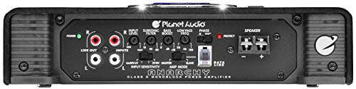 Planet Audio AC3000.1D Class D Monoblock Car Amplifier - 3000 High Output, 1 Ohm, Low Level Inputs, Low Pass Crossover, Hook Up to Subwoofer for Bass - 5