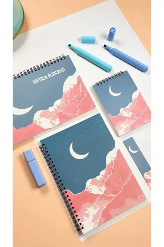 Planlama Seti | 3 Ayrı Özel Ürün | Günlük Planlayıcı | Haftalık Planlayıcı | To-do List - Güneş Dağları - 6