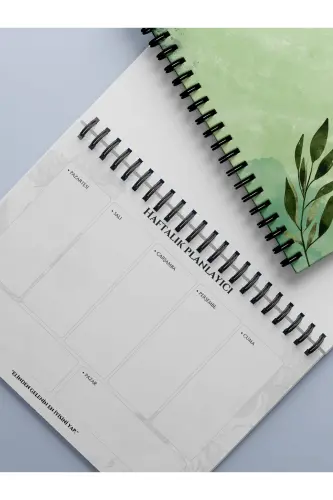 Planlama Seti 3'lü, Günlük Planlayıcı, Haftalık Planlayıcı, Yapılacaklar - Ajanda Özel Set - Yeşil - 3