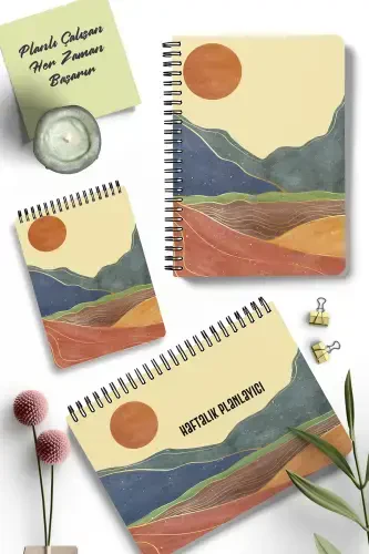 Planning Set | 3 Separate Special Products | Daily Planner | Weekly Planner | To-do List | Kızıl-Kızıl - 1