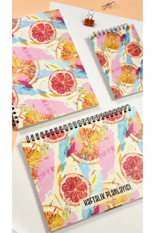 Planning Set | 3 Separate Special Products | Daily Planner + Weekly Planner + To-do List | Orange-Orange - 2