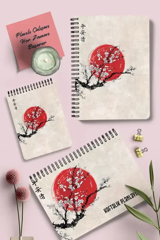 Planning Set | 3 Unique Products | Daily Planner Weekly Planner To-do List | Ikebana - APEIRONA