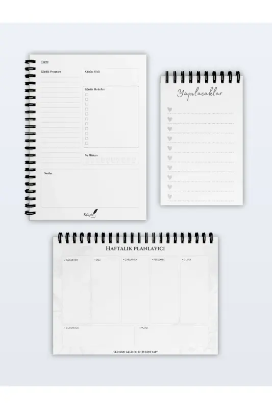 Planning Set of 3, Daily Planner, Weekly Planner, To-Do's - Special Agenda Set-Green - 2