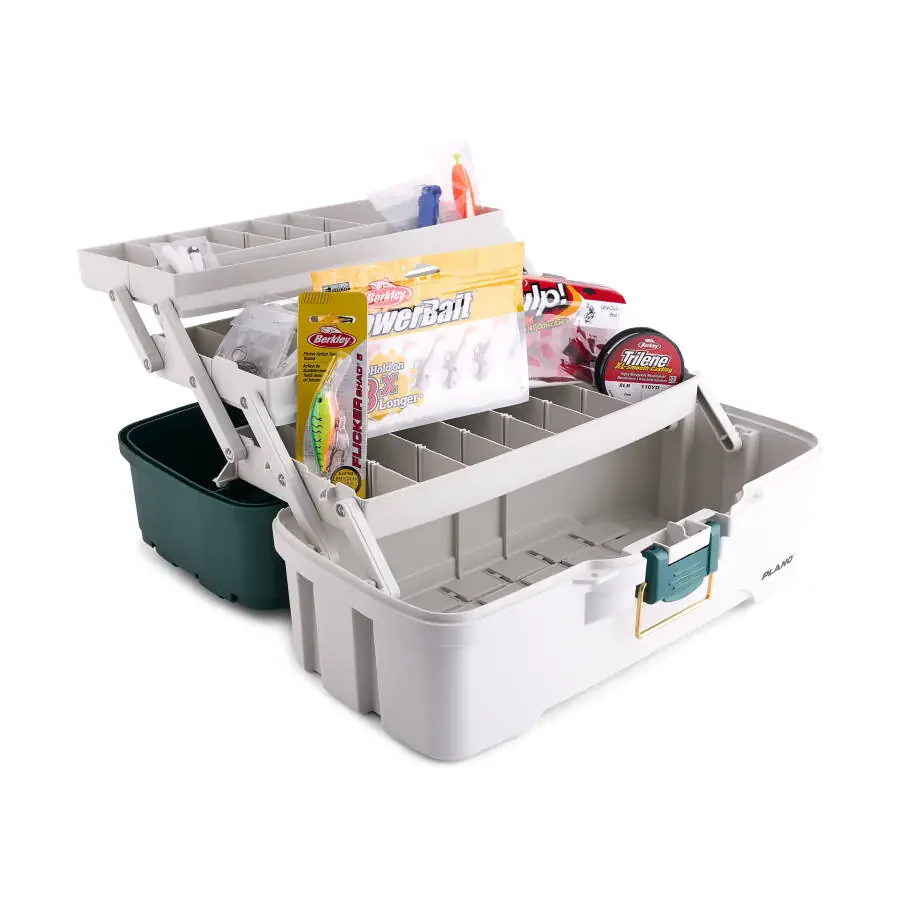 Plano 3-Tray Tackle Box with Berkley Freshwater Bait Kit - 7
