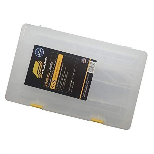Plano 3700 Pro Latch Stowaway Deep Storage Utility Box, Fishing Tackle Box and Bait Storage, Clear(Utility Box Only) - PLANO (1)