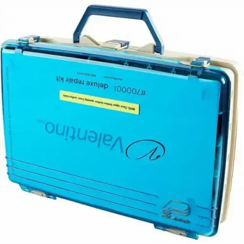 Plano Two Tier Satchel Tackle Box, Aqua Blue/Sandstone, 16.88”L x 12”W x 5”H - 3