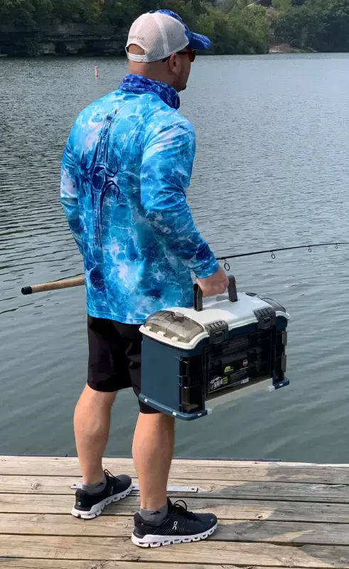 Plano Elite Angled Tackle System 3700, Blue and Silver - 5