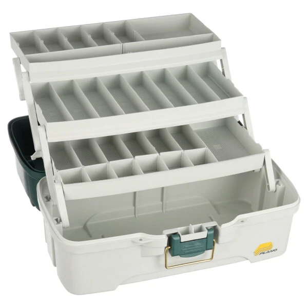 Plano Molding Co 620304 3 Tray Green & White Tackle Box - 3