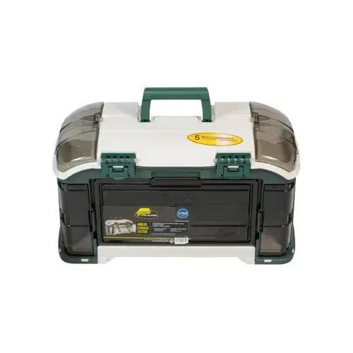 Plano Outdoor Sports Angled Fishing Tackle Box Storage System, Green / Tan, 11.5oz - 3