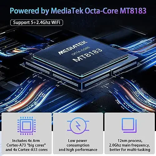 Планшет 2024 года новинка, Android 13, 10 дюймов, 128 ГБ ROM + 16 ГБ ОЗУ (8 + 8 виртуальных), 2 в 1 планшет с клавиатурой, мощный восьмиядерный процессор + 13 МП камера, 1 ТБ TF расширяемый, FHD IPS дисплей, Wi-Fi планшетный компьютер - 4