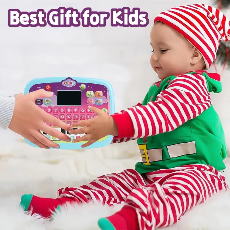 Планшет Toy для малышей 1-3 лет, развивающие игрушки для дошкольников для мальчиков и девочек 2 3 4 5 лет, развивающие игрушки для девочек и мальчиков в возрасте 2-5 лет - СИНИЙ - 5