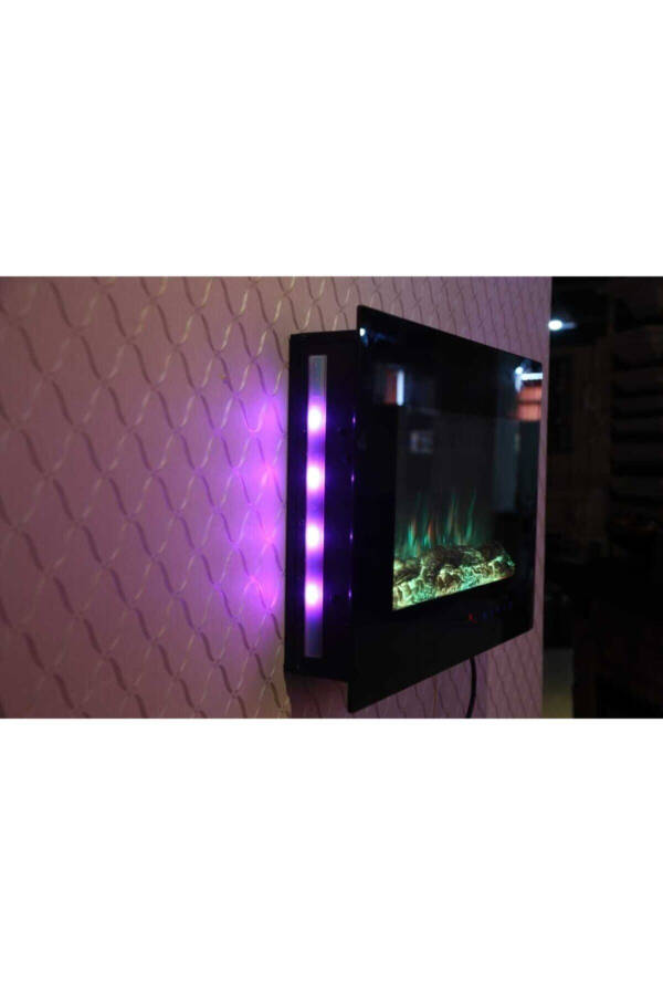 Plasma 8 Color, Wall Mounted Electric Fireplace - 3