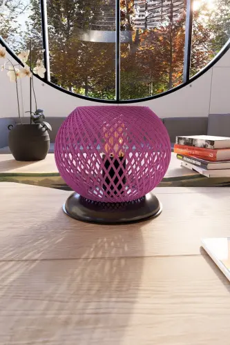 Plastic Black Sphere Lampshade Lilac Ball Lighting-Lilac 