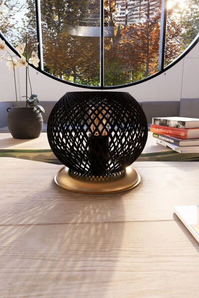 Plastic Gold Sphere Lampshade Black Ball Lighting - GÖKDAĞ GROUP G G (1)