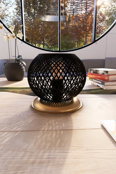 Plastic Gold Sphere Lampshade Black Ball Lighting - GÖKDAĞ GROUP G G