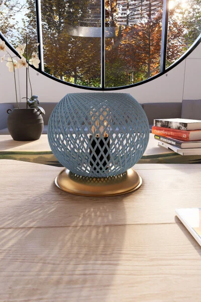 Plastic Gold Sphere Lampshade Blue Ball Lighting - GÖKDAĞ GROUP G G (1)