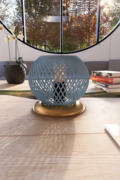 Plastic Gold Sphere Lampshade Blue Ball Lighting - GÖKDAĞ GROUP G G